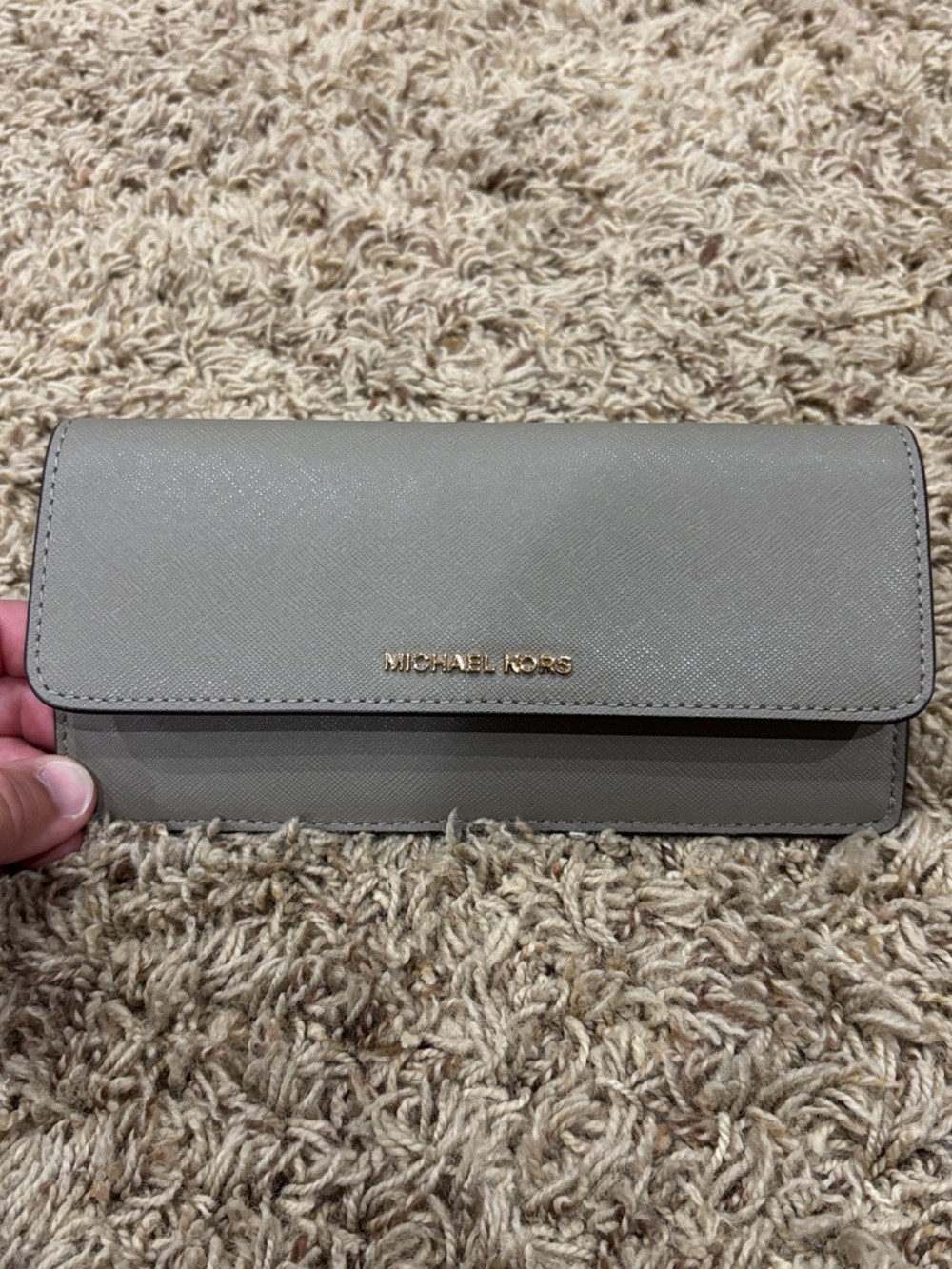 Michael Kors Taupe Saffiano Leather Wallet